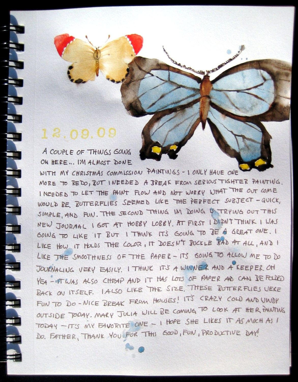  - butterfly-journal-page